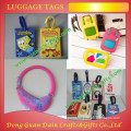 debossed logo customized soft pvc luggage tags